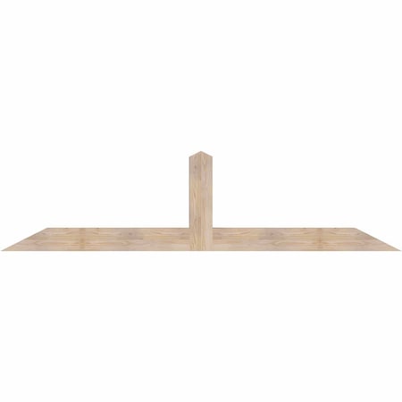 Ekena Millwork Portland Smooth Timber Gable Bracket, Douglas Fir, 96"W x 24"H x 5 1/2"D x 5 1/2"F, 6/12 Pitch GBW096X24X0606POR00SDF
